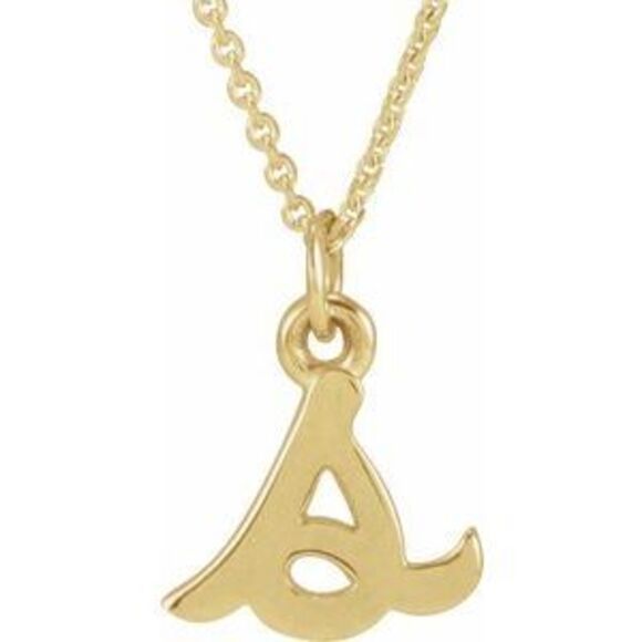 Kazi Luxury 14K Yellow Petite Initial S 16